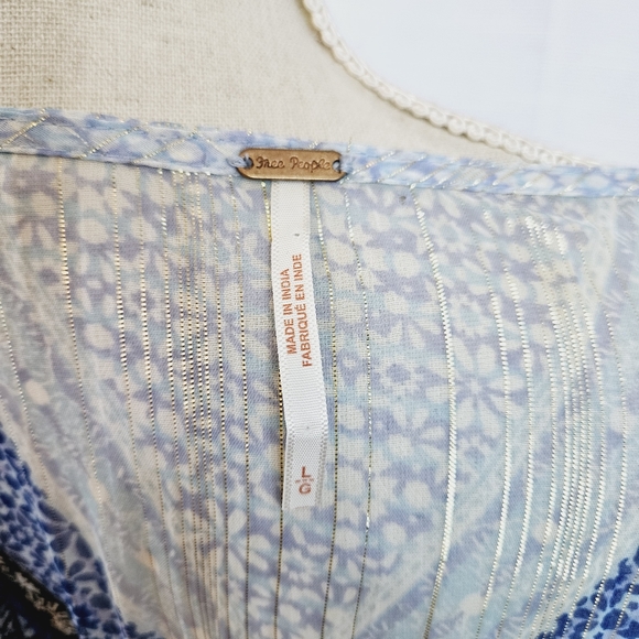 Free People Aliyah Printed Tunic Top Large - Picture 12 of 13